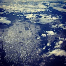 機窓からの京都