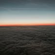 #雲海 #夕焼け #フランクフルト のほぼ上空