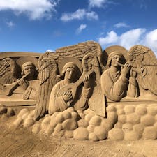 2018.12.28ラス・パルマス（スペイン グラン・カナリア島）
どの砂浜へ行ってもサンドアートが凄い！