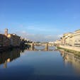 2018.10 ヴェッキオ橋から眺めるフィレンツェの街並み。