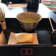 京都・福寿園にてお抹茶を点てました♪