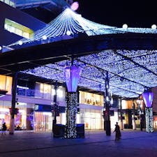 大分駅前のイルミネーション富士山