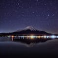 山中湖の星と富士山