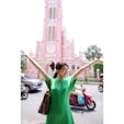 Ho Chi Minhの
タンディン教会

実際見ると、とっても大きくて鮮やかなピンクで本当に可愛い建物💕