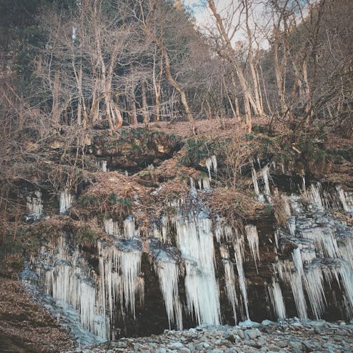 三十槌の氷柱
