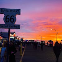 Santa Monicaの夕陽🌆