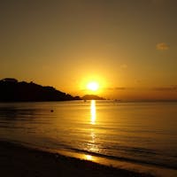 底地ビーチの夕日🌇