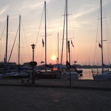 函館 ベイエリアからの夕日