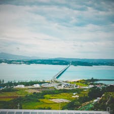 沖縄 古宇利浜の展望台