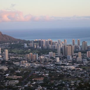 ハワイ タンタラスの丘 夕焼け